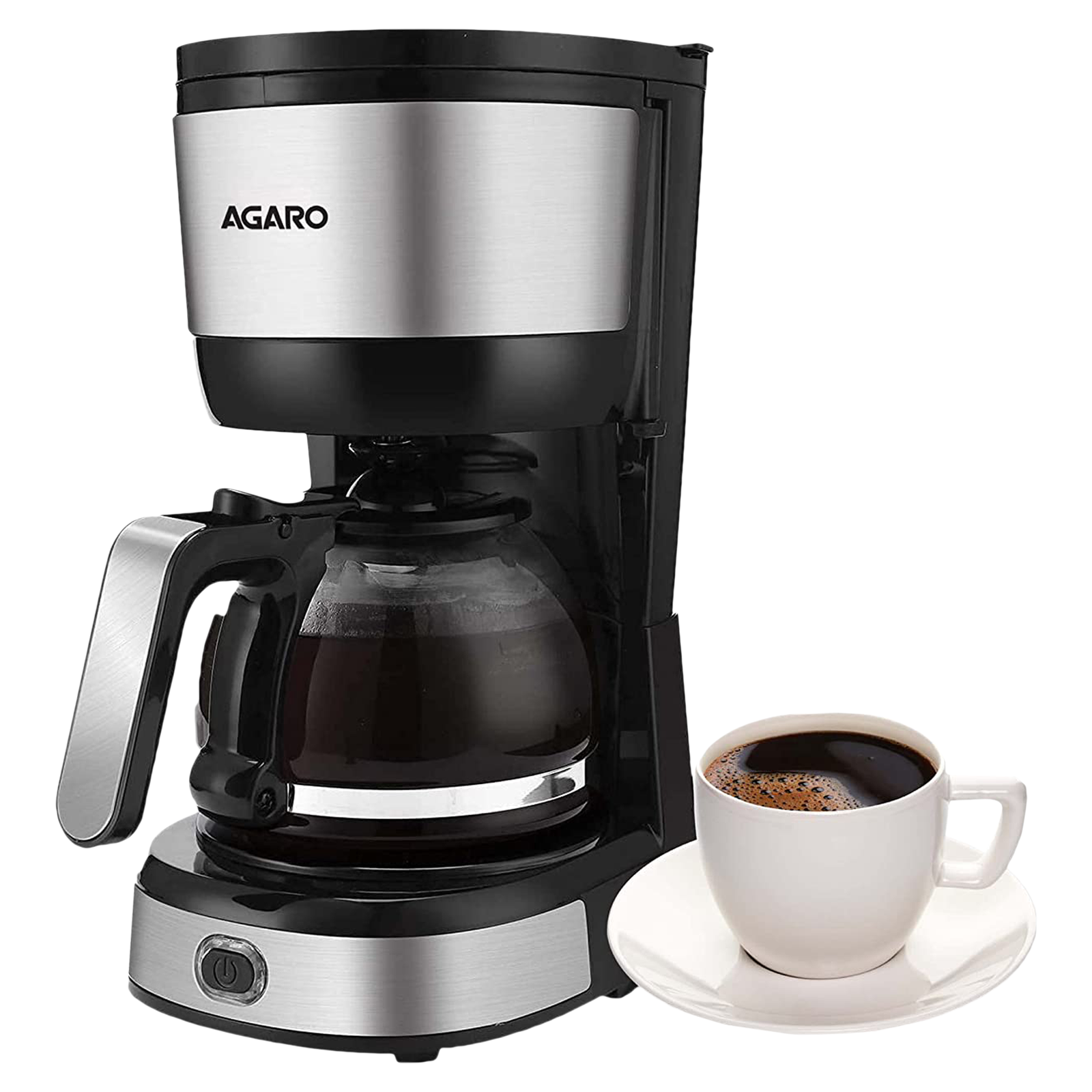 Buy AGARO Royal 750 Watt 4 Cups Automatic Drip Coffee Maker with Auto Shut Off (Black/Silver